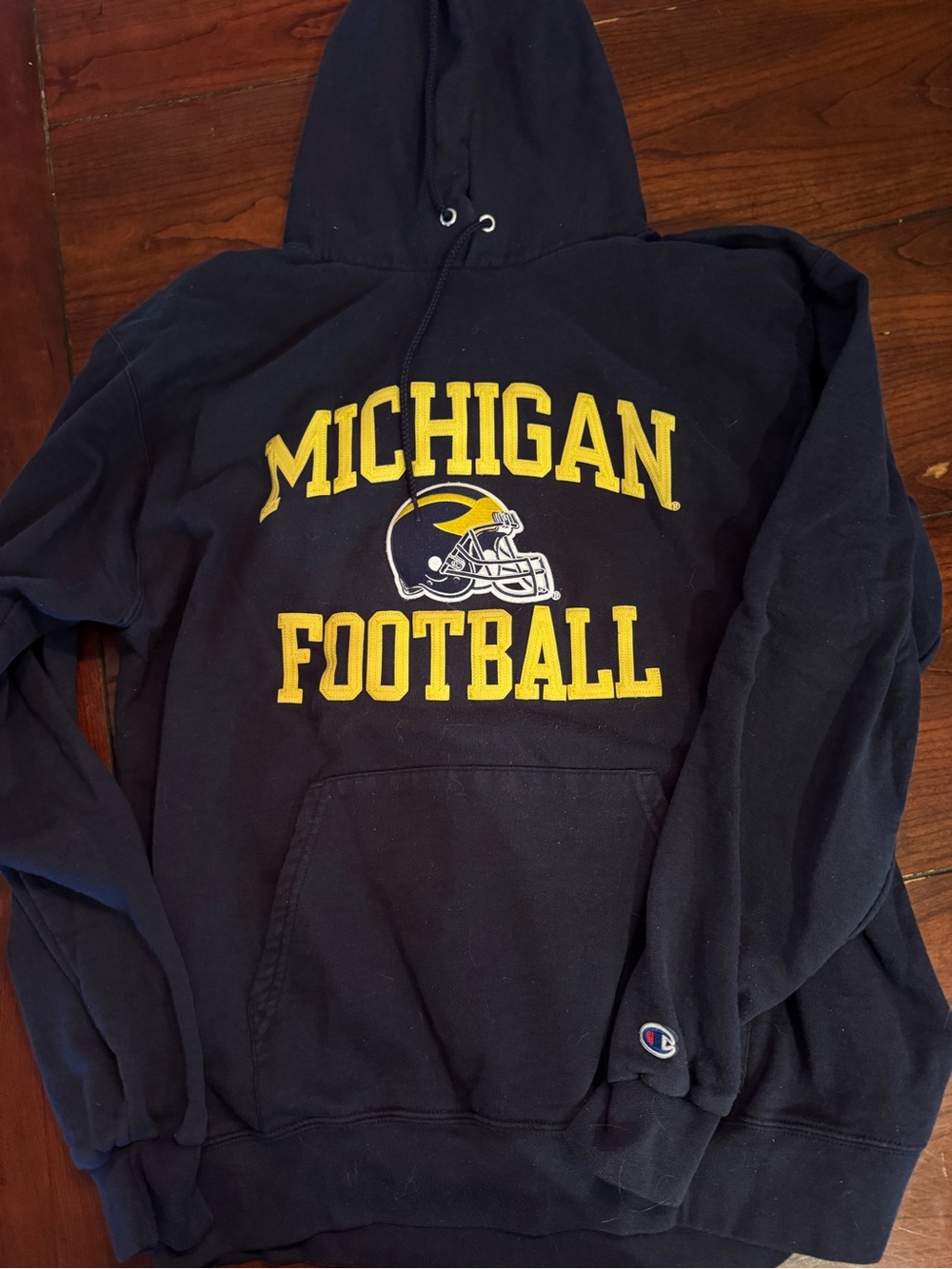 Champion Michigan Wolverines Football Hoodie Large